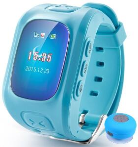 Ceas Smartwatch GPS Copii iUni U6, Localizare Wifi, Apel SOS, Pedometru, Monitorizare somn, Blue + Boxa Cadou