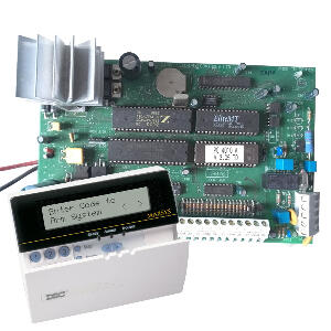 Centrala alarma antiefractie DSC Maxsys PC 4010A cu tastatura LCD 4501, 4 partitii, 8 zone, 1000 utilizatori