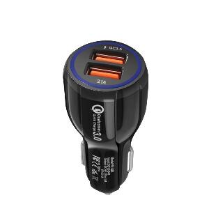 Incarcator Auto Fast Charge 3.1 Dual USB 5.4A/35W - QC 3.0 3A + Smart IC 9v-12v 1.8A