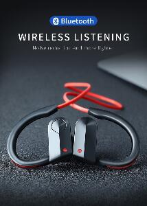 Casti Wireless Techstar® K98, Rosu, Bluetooth 4.1, HiFi, Cip CSR