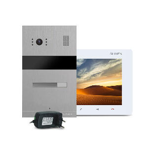 Kit videointerfon RFID Slinex MA-01-IR-CUT-SM-07M-W-PA12/2A, 1 familie, ingropat/aparent, 7 inch, IR 1.5 m, Full HD