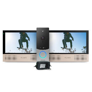 Kit videointerfon WiFi Slinex ML-20IP-SB-2XSONIK-7-B-PA12/2A, 1 familie, aparent, 7 inch, touchscreen, IR 1 m, HD