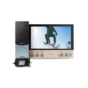 Kit videointerfon WiFi Slinex ML-20IP-SB-SONIK-7-B-PA12/2A, 1 familie, aparent, 7 inch, touchscreen, IR 1 m, HD
