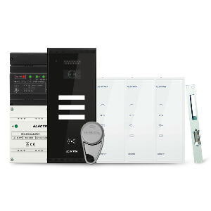 Set interfon Electra Smart INT-ELEC-06, 3 familii, RFID, 6 tag-uri