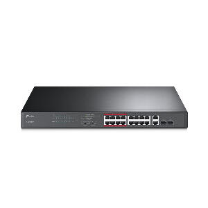 Switch cu 16 porturi TP-Link TL-SL1218MP, 8000 MAC, 7.2 Gbps, PoE