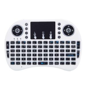 Tastatura Wireless Techstar® i8, Alb, Air Mouse Touchpad 2.4ghz pentru Android TV si Mini PC