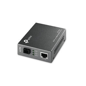 Media convertor TP-Link MC112CS, 10/100 Mbps, 1 port SC/UPC, single-mod, 20 Km, montabil in rack