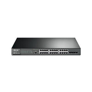 Switch cu 24 de porturi PoE+ TP-Link T2600G-28MPS(TL-SG3424P), 16000 MAC, 56 Gbps