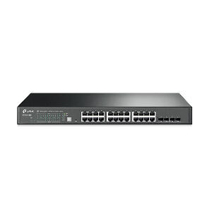 Switch cu 24 de porturi TP-Link T1600G-28TS(TL-SG2424), 16000 MAC, 128 Gbps