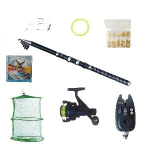 Set pescuit sportiv cu lanseta Ultra Carp 3,6m, mulineta dpr200, guta 0,30mm, senzor si accesorii