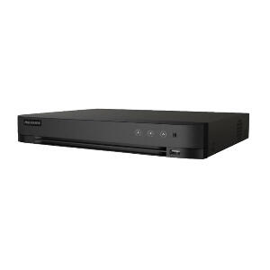 DVR Turbo HD 5.0 AcuSense Hikvision IDS-7216HQHI-M1/FA, 16 canale, 4 MP, recunoastere faciala, audio prin coaxial