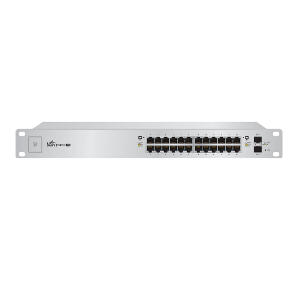Switch cu 24 de porturi Ubiquiti UniFi US-24-250W, 52 Gbps, 2 porturi SFP, 16.384 MAC, cu management