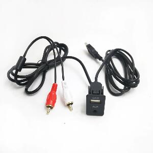 Cablu adaptor auto extensibil mufa conector port USB -AUX RCA