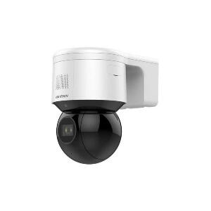 Camera supraveghere IP WiFi Speed Dome PTZ Hikvision DS-2DE3A404IW-DE/W, 4 MP, 2.8 - 12 mm, motorizat, IR 50 m, lumina alba 30 m, flash la alarma, microfon