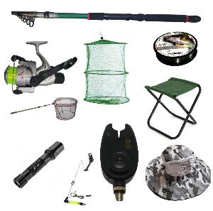 Set cu lanseta pescuit telescopica 3.6m, mulineta CB440 pentru Pescuit Sportiv si accesorii
