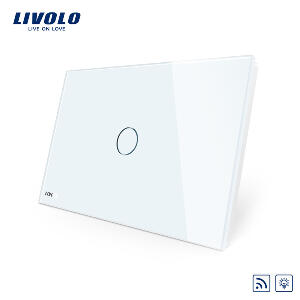 Intrerupator cu variator wireless cu touch Livolo din sticla – standard italian