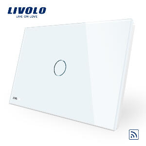 Intrerupator simplu wireless cu touch Livolo din sticla – standard italian