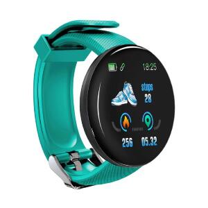 Bratara Fitness Smartband Techstar® D18 Waterproof IP65, Incarcare USB, Bluetooth 4.0, Display Touch Color OLED, Verde Aqua