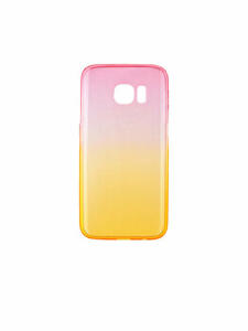 Capac de protectie Tellur pentru Samsung Galaxy S7, Silicon, Pink/Orange