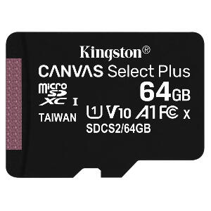 Kingston microSDXC 64GB UHS-1 U1 100R/10W - Memory Stick