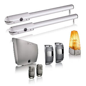Kit automatizare poarta batanta Somfy SGS Essential, Include lampa de semnalizare, motor, fotocelule si telecomenzi
