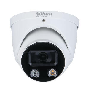 Camera supraveghere IP Dome Dahua Full Color WizSense IPC-HDW3549H-AS-PV-0280B, 5 MP, lumina alba 30 m, 2.8 mm, slot card, microfon