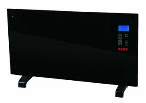 Convector cu sticla Zass ZKG 01 Black, 2000W, Panou touchscreen, Afisaj LCD, Blocare pentru copii
