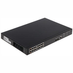 Switch cu 16 porturi PoE Dahua PFS4218-16GT-240, 8000 MAC, 52 Gbps, cu management, PoE