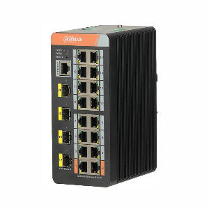 Switch cu 16 porturi PoE Dahua PFS4420-16GT-DP, 8000 MAC, 54 Gbps, cu management, PoE