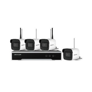 Sistem supraveghere IP WiFi exterior Hikvision NK44W0H-1T(WD), 4 camere IP, 4 MP, IR 30 m + HDD 1 TB