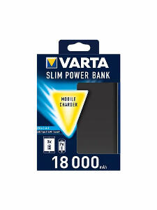 Baterie externa VARTA, 57967, Slim, 18000 mAh, USB type C, Gri