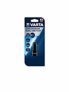 Incarcator auto Varta 57932101401, 30 W, USB Type A, USB Type C, Negru