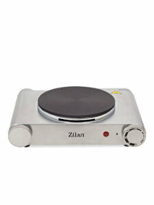 Plita electrica inox Zilan ZLN-0535, 1500 W, 1 ochi, termostat reglabil, Argintiu