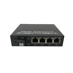 Convertor media cu 4 porturi FT-1G4WS33OC, 10/100/1000 Mbps, port fibra optica, 20 km