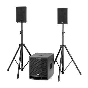 Sistem audio profesional Noiz Dj Set 1 CL112-Micromax HDX 906035, 300 W, boxe 6.5 inch, subwoofer 12 inch, stative