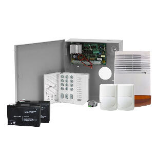 Sistem alarma antiefractie DSC KIT-ALARMA-1C-2D-1SE-2ACM-1TR, 1 partitie, 4-32 zone, 38 utilizatori