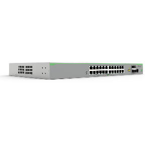 Switch cu 24 porturi Allied Telesis AT-FS980M/28-50, 12.8 Gbps, 9.52 Mpps, 16.000 MAC, 1U, PoE, cu management