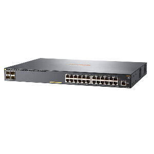 Switch cu 24 porturi Aruba JL356A, 128 Gbps, 16.000 MAC, 4 porturi SFP+, 1U, PoE, cu management