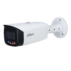 Camera supraveghere exterior IP Dahua WizSense Full Color IPC-HFW3849T1-AS-PV-0280B, 4K, lumina alba 30 m, 2.8 mm, slot card, microfon, PoE