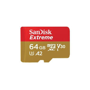 Card de memorie SanDisk Extreme MicroSDXC SDSQXA2-064G-GN6MA 64GB, clasa 10, A2
