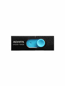USB Flash Drive, ADATA, 64 GB, UV220, USB 2.0, AUV220-64G-RBKBL, Albastru