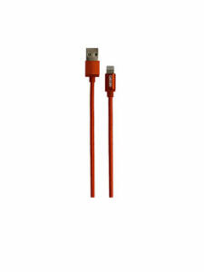 Cablu date Grixx GRCA8PINFRE01, USB Apple MFI, cablu impletit, 1 m, Rosu