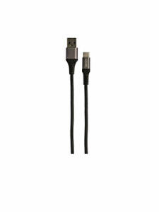 Cablu date Grixx GRCACUSBFBK03, USB-C, cablu impletit, 3 m, Negru