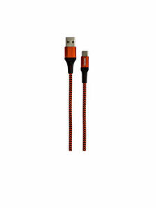 Cablu date Grixx GRCACUSBFMC103, USB-C, cablu impletit, 3 m, Rosu