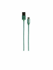 Cablu date Grixx GRCAMUSBFGN01, Micro USB, cablu impletit, 1 m, Verde