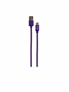 Cablu date Grixx GRCAMUSBFPU01, Micro USB, cablu impletit, 1 m, Mov