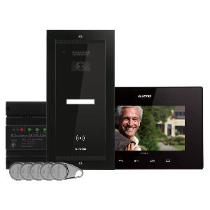 Kit videointerfon Electra Touch Line Smart+ VKM.P1FR.T7S4.ELB04, RFID, 1 familie, ingropat, 7 inch