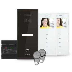 Set videointerfon Electra Smart VID-ELEC-32, RFID, 1 familie, aparent, 3.5 inch