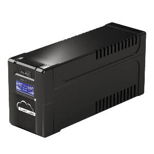 UPS SilverCloud SafePC 650AVR putere 360W ecran LCD software monitorizare PC