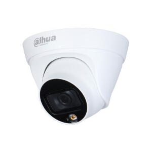 Camera supraveghere IP Dome Dahua Full Color IPC-HDW1239T1P-LED-0280B-S5, 2 MP, lumina alba 15 m, 2.8 mm, PoE